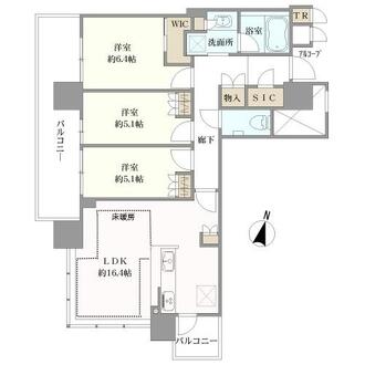 照葉ザ・タワーの間取図