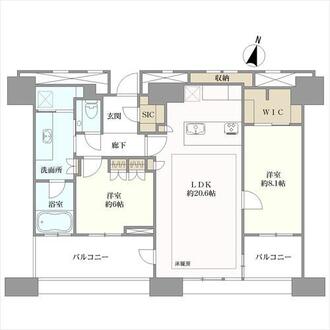 アイランドシティ　オーシャン＆フォレストタワーレジデンスＷＥＳＴの間取図