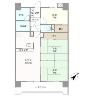 シテイライフ箱崎６の間取図