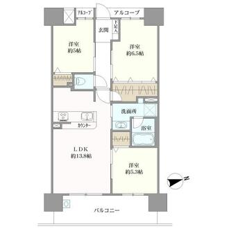 アルファステイツ箱崎公園の間取図