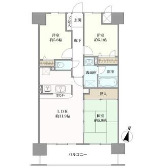 コアマンション美野島の間取図