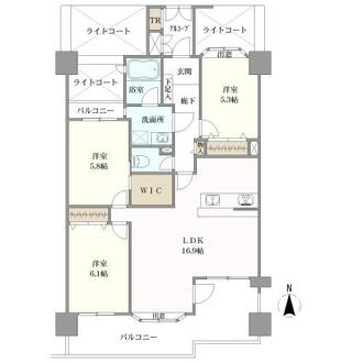 香椎浜ハイツ・フレックスの間取図