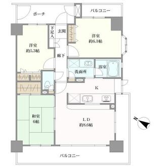 平塚八重咲町三和プラザの間取図