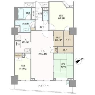 京急シティ上永谷Ｌ－ウィングの間取図