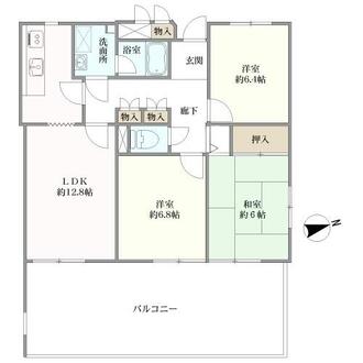 元八事パークマンションの間取図