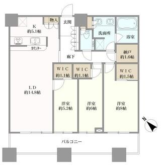 芝浦アイランドケープタワーの間取図