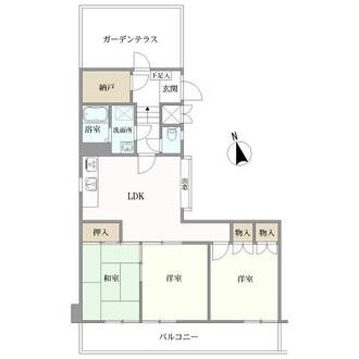 ライオンズマンション虹が丘ガーデン参番館の間取図