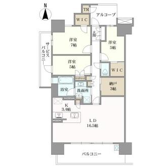 勝川サザンクラスαの間取図