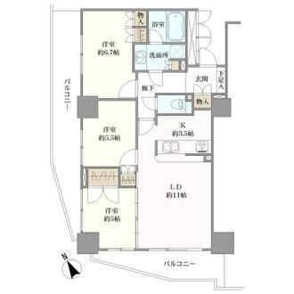 ファミール守口駅前エアーズタワーの間取図
