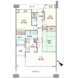 庚午中パーク・ホームズ［ガーデンズコート］の間取図
