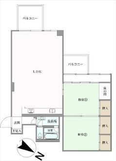 宇品シーサイドマンションの間取図