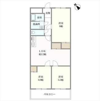 シャルマンコーポ船越の間取図
