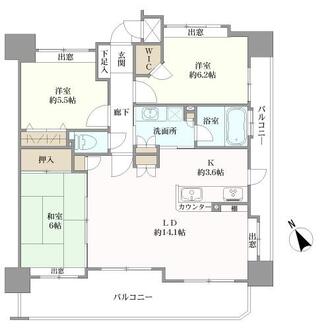 フローレンス平野町の間取図
