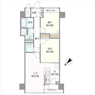 アシェール上野北の間取図