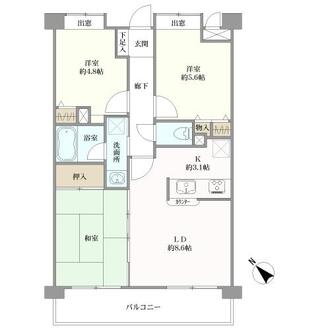 ライオンズマンション大宮天沼の間取図