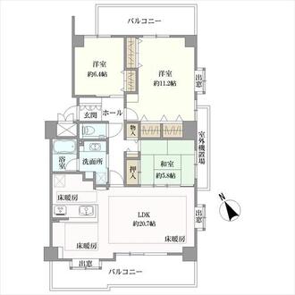 サニーコート市川の間取図