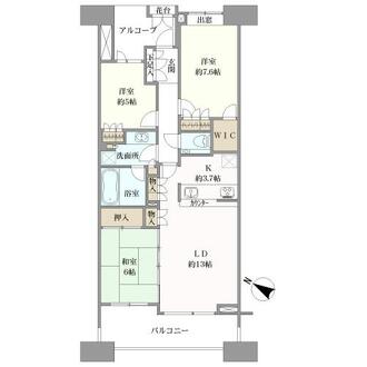 ザ・リバープレイスガーデンコートの間取図