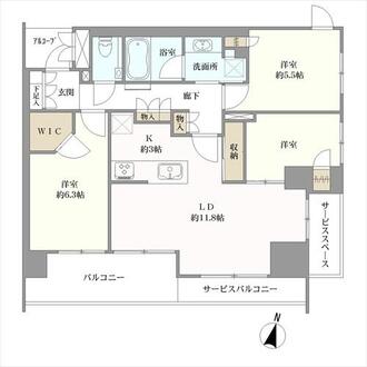 ジオ碑文谷一丁目の間取図