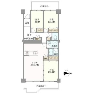 パークシテイ溝口の間取図