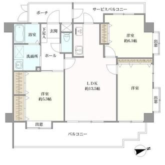 コンドミニアム・パティオ友丘の間取図