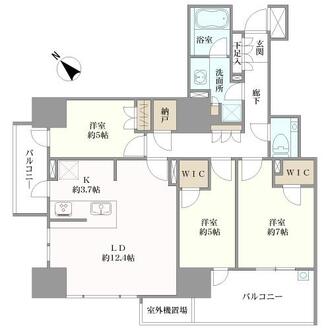 ザ・パークハウス天神今泉の間取図