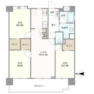 アーサー大濠倶楽部スカイコートの間取図