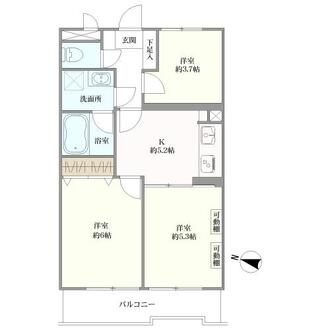 ライオンズマンション千歳船橋の間取図