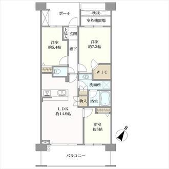 シエルズガーデン　パルテールコートの間取図