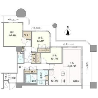 石神井公園ピアレスの間取図
