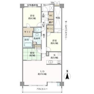 クレヴィア芦屋翠ヶ丘の間取図