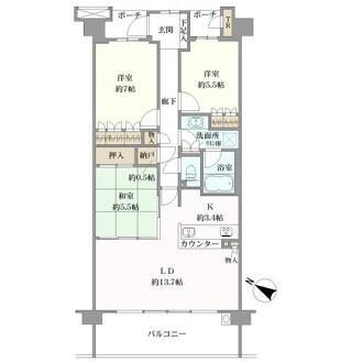 桜堤庭園テラスの間取図