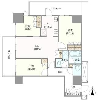 アトラス三鷹レジデンスの間取図