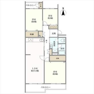 東大路高野第３住宅の間取図