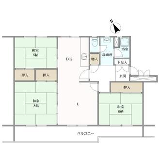 洋光台南第１団地の間取図