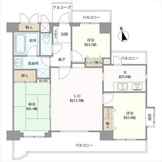 ライオンズマンション津田沼第７の間取図