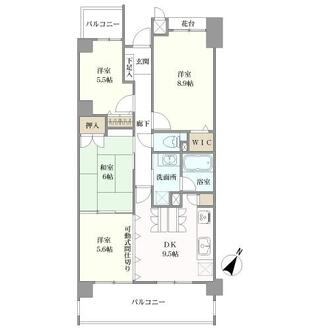 レインボー新富町の間取図