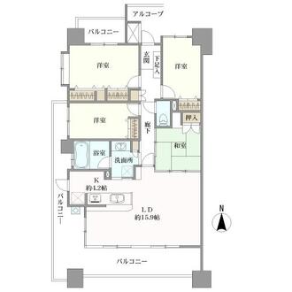 ライオンズ一宮栄の間取図