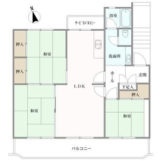 室見第１住宅５号棟の間取図