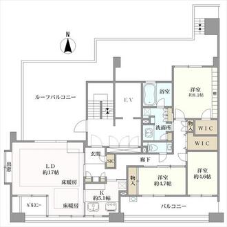 ブライトンヒルズ藤崎の間取図
