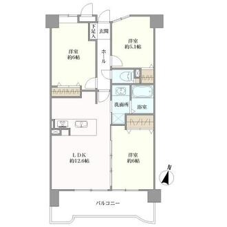 ダイアパレス西新修猷館前の間取図