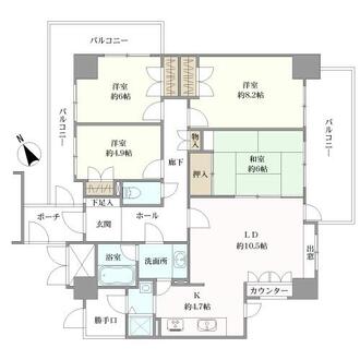 シーサイドももちアクアコート５番館の間取図