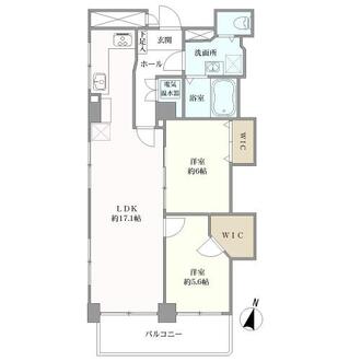 ライオンズマンション西新の間取図