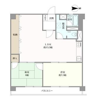 福岡高宮マンションの間取図