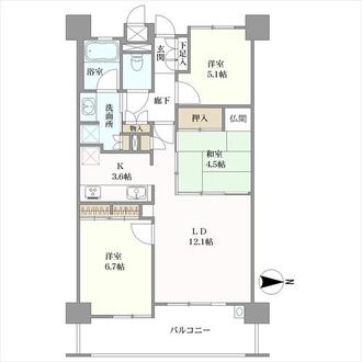 アルファステイツ高取の間取図