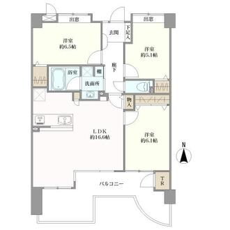 アーバンパレス室見河畔の間取図