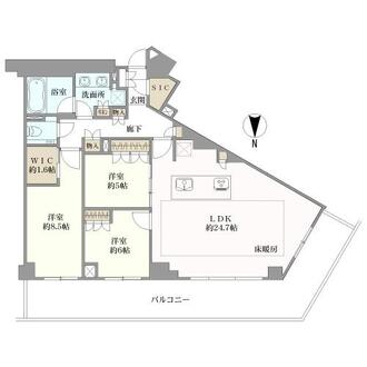 ザ・パークハウス福岡タワーズＥＡＳＴの間取図