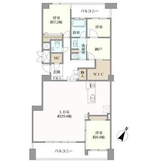 西新コンドミニアムの間取図