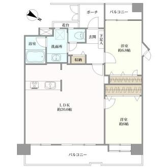 サントーア薬院の間取図
