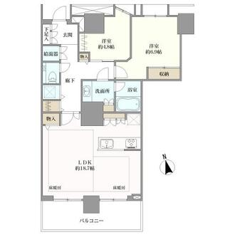 プラウドタワー東雲キャナルコートの間取図