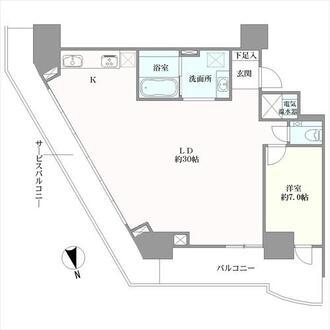 ジークレフ新神戸タワーの間取図